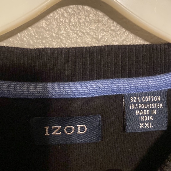 IZOD brand Size 2XL Black Mens Sweatshirt - Picture 4 of 12